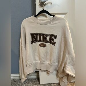 Tan Nike Cropped Sweatshirt